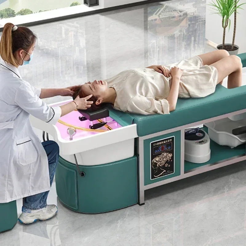 Head Spa Stretcher Shampoo Treatment Massage Bed Salon Equipment Furniture Machine Salon Chairs Hair Stylist  Fryzjerskie Water