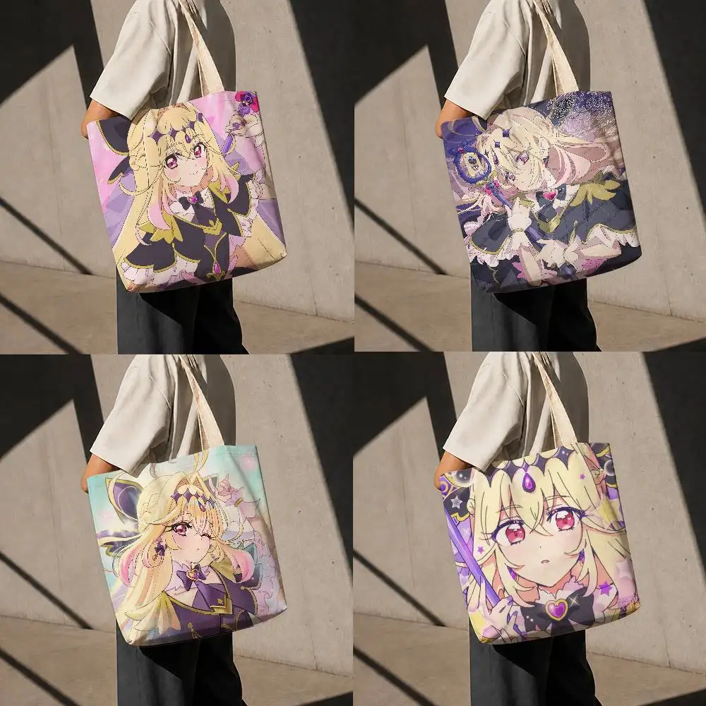 Cure Arcana Shadow  Printed Canvas Tote Bag with Zipper for Work School and Travel