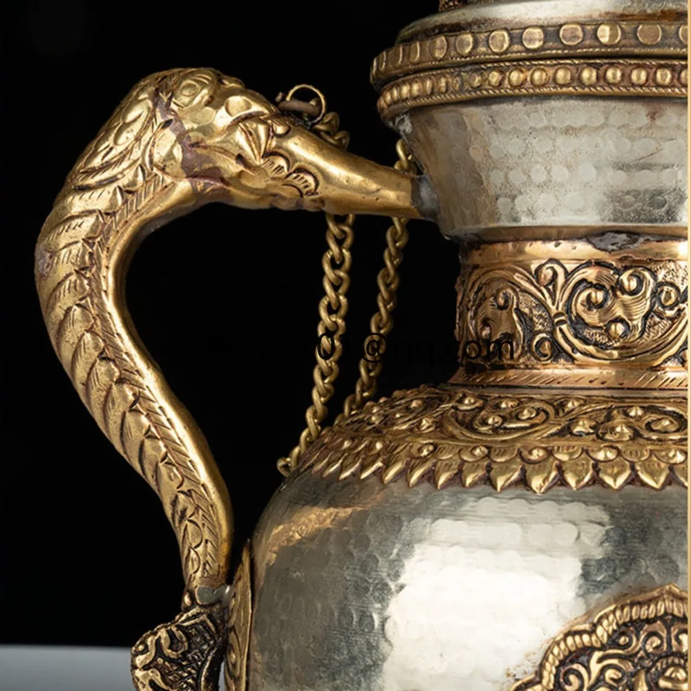 Tibetan pure copper teapot for water supply Tibetan pure copper teapot for water supply