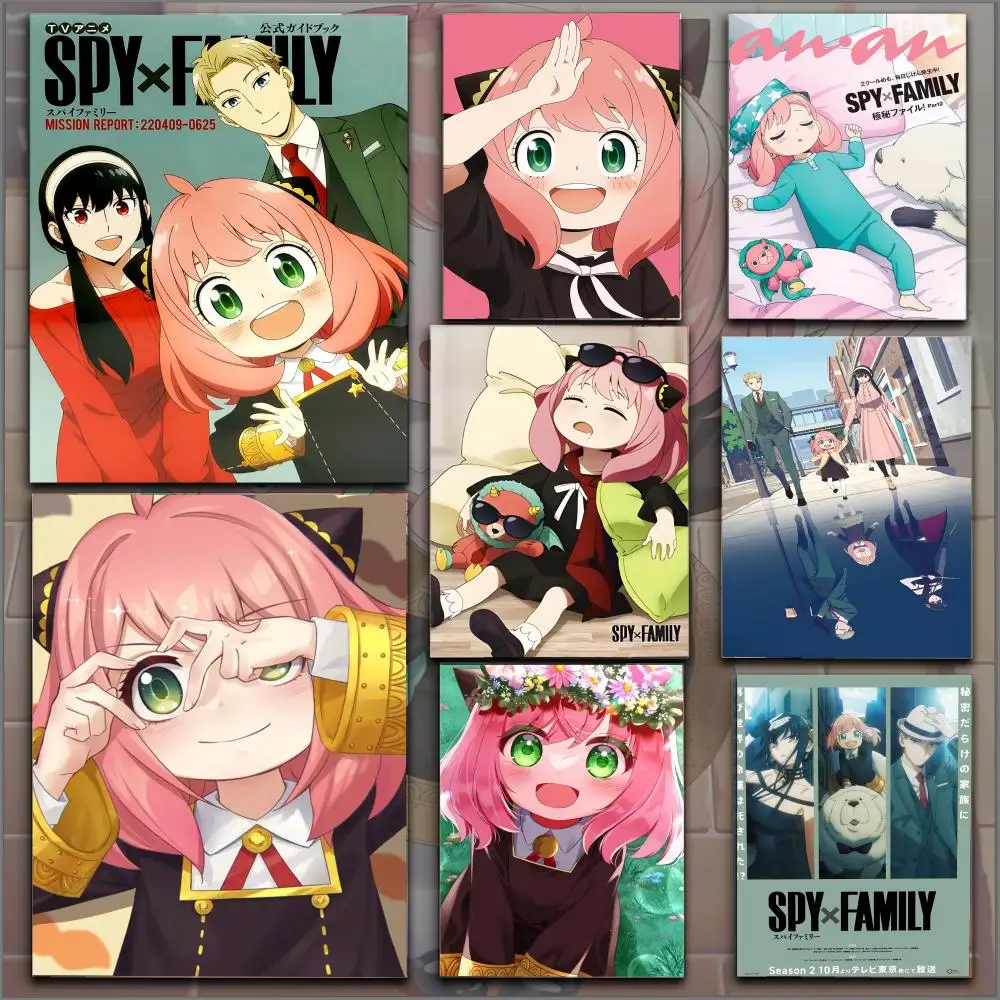 Anime Spy X Family Anya Poster HD Anime Hot Theme Sänger/OST/Film-Wasserdicht Selbstklebende Heimdekoration