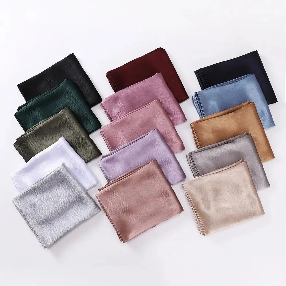 

Fashion Luxury Chiffon Hijab Breathable Oversized Silk Scarf Elegant Headscarf Daily Wear