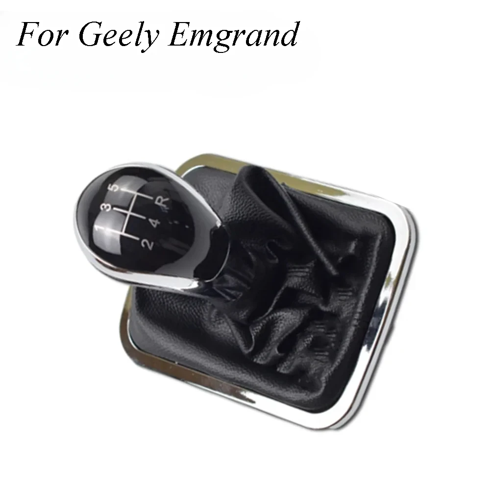 5 Speed Manual Leather Gear stick shift knob For Geely Emgrand 7 EC7 EC715 EC718 E7 7-RV EC7-RV EC-HB High Quality ABS Leather