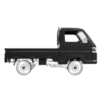 GOOD~RC Car Body Shell Truck Bodyshell for 1/16 WPL D12 WL01 LD1297 RC Car Upgrade Parts Spare Accessories Black