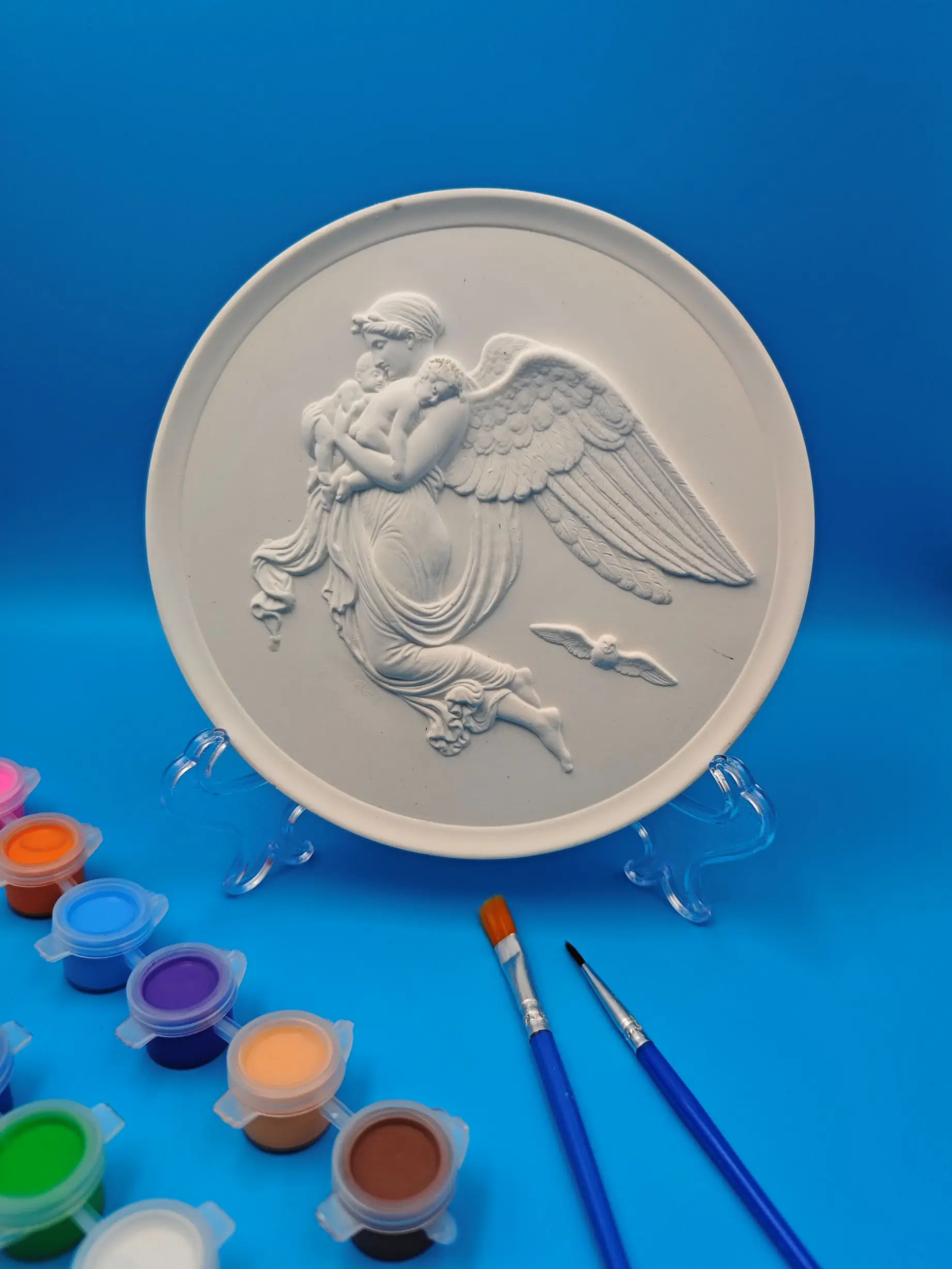 

Gypsum Art Statue Thorvaldsen Day Night Angel Relief Replica Home Office Decor Sculpture Handmade Craft Gift home accessories