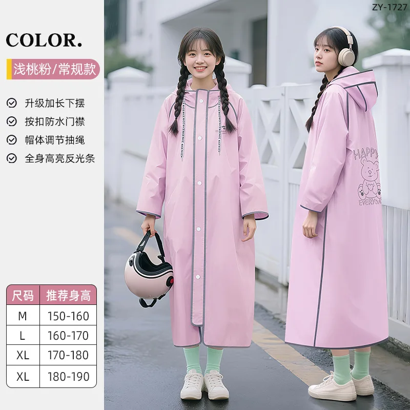 Cycling Raincoat Women's Long Full-body Heavy Rain Electric Vehicle Raincoat Adult Outer Wear Thickened Single New Special Ponch view 4