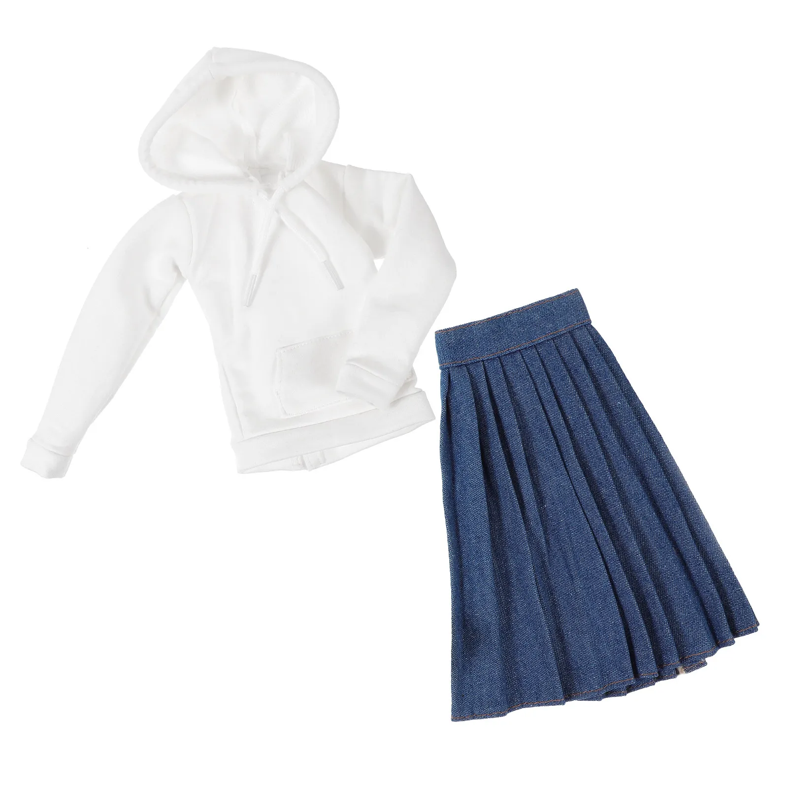 

1Set 60Cm Miniature Clothes Sweatshirt and Skirt Set Soft Replacement Costume Decorative Outfit for Girls Hoodie