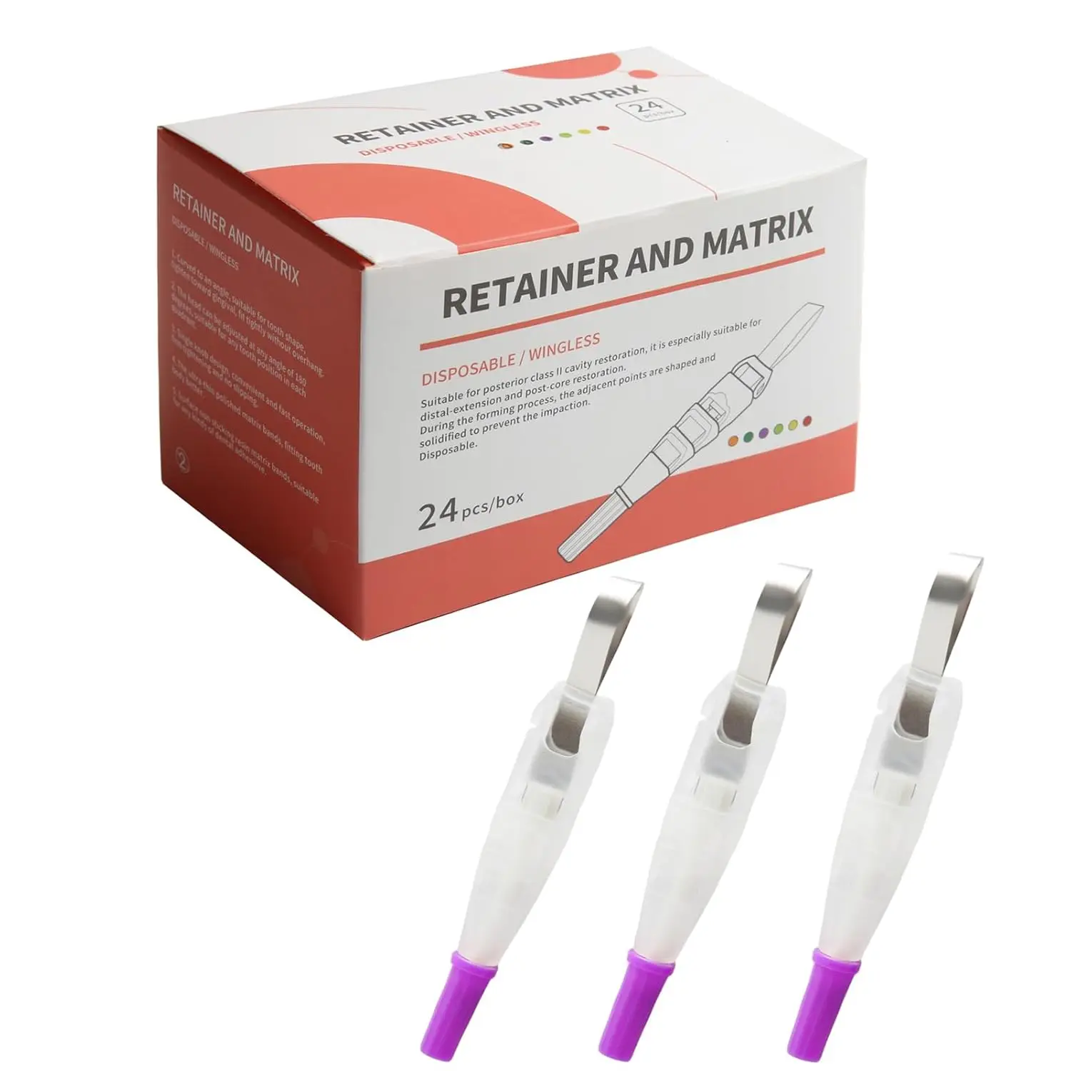 

Стоматологические матричные ленты для металлокерамической реставрации, 180 шт. ° Регулируемые контурные секционные фиксаторы Matrice Roll, 24 шт./упаковка