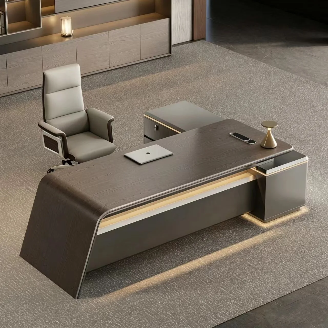 E0-level Environmental Protection Boss Table President Taipan Desk Chairperson's Desk Italian Minimalist Light Luxury Senior Sen