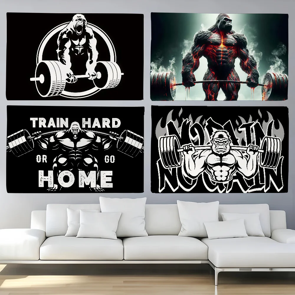 Fitness- und Gewichtheber-Flagge für Schlafzimmer, Wohnzimmer, Bar, Garten, Outdoor, aktive Dekoration, Hintergrund und Konzert