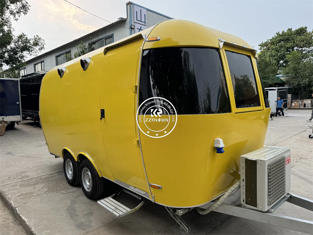 Mobile Food Trailer USA Concession Stainless Steel Truck Food Vending Cart Ice Cream Kiosk Manufacturer