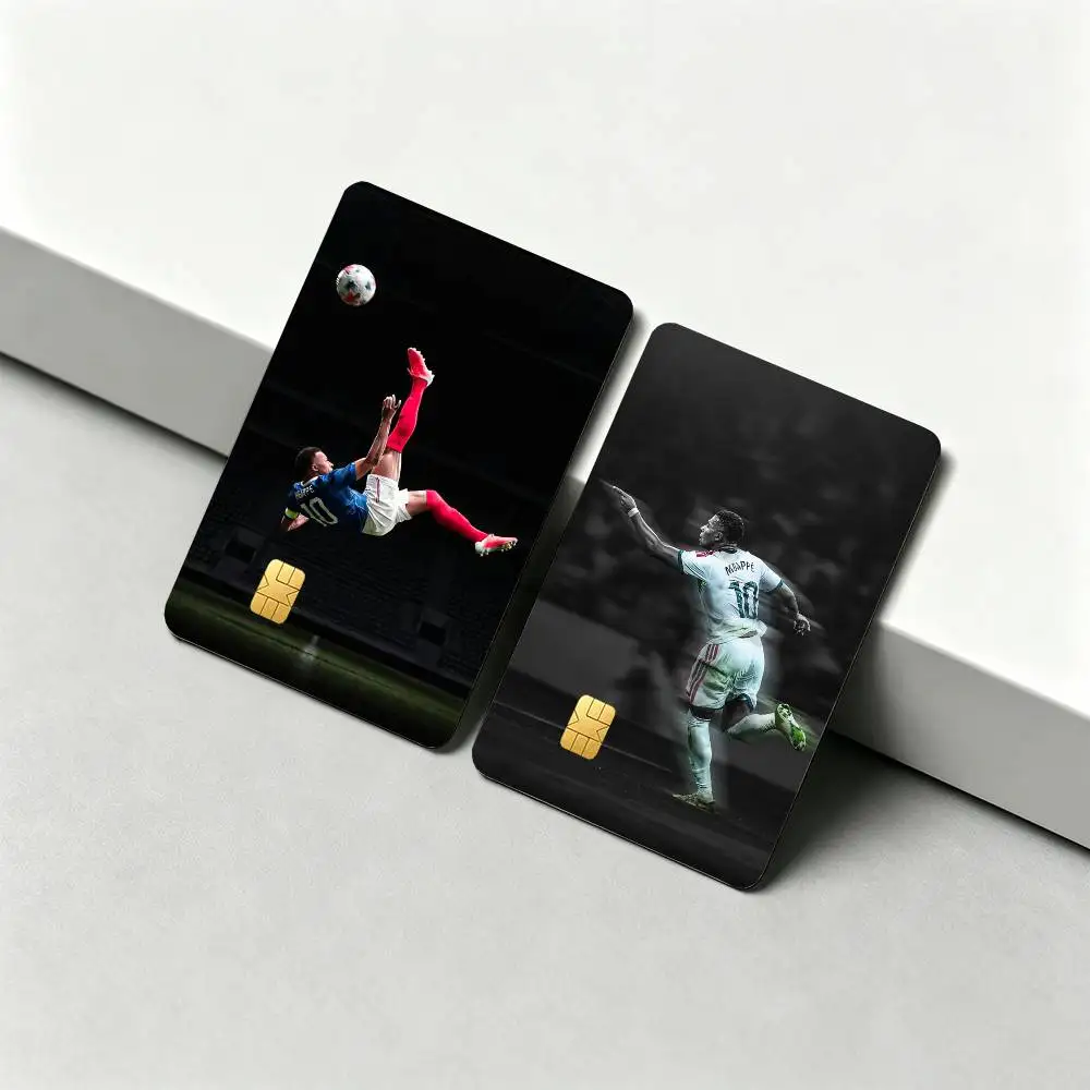 So cool K-Kylian Mbappe 1Set 4Pcs Waterproof Card Skin Stickers for Credit Bus IC Cards