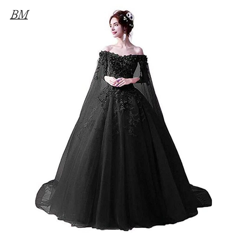 

Off Shoulder Flowers Prom Dresses Beaded Appliques Long Formal Evening Bridesmaid Party Gown Robe De Soiree