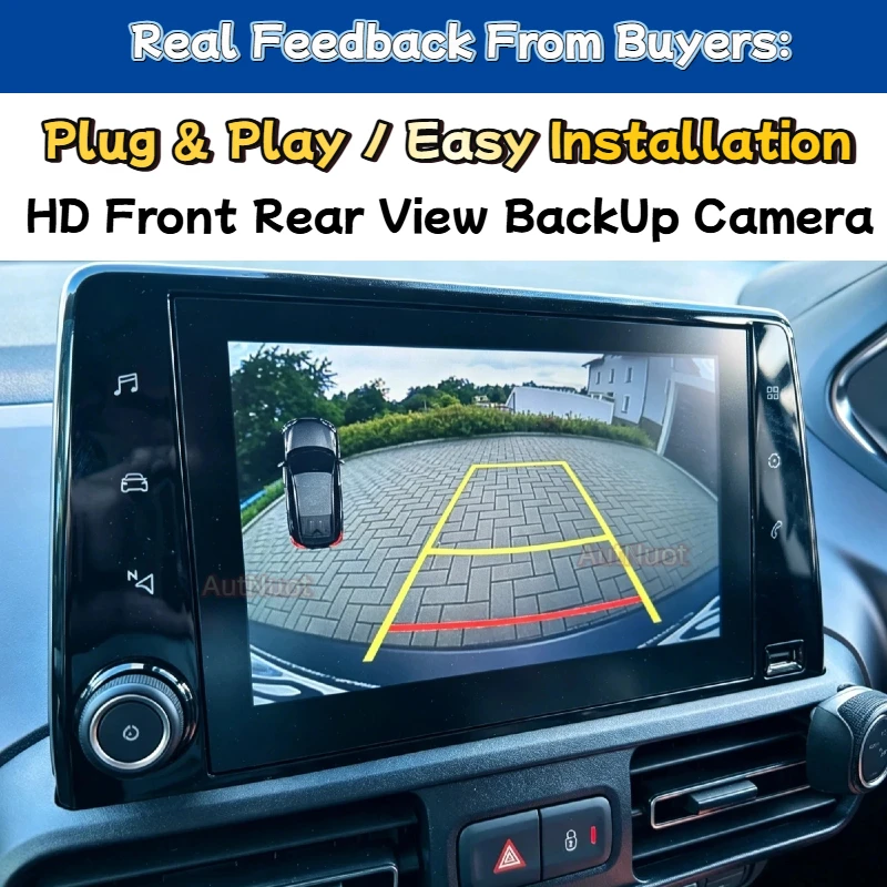 Parking Reverse Camera Kit Special For Peugeot Rifter 2018 2019 Original Screen Plug & Play HD Front Rear View BackUp Camera