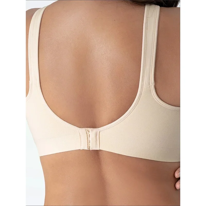 Comfort Wireless Shaper Bra Bright Silk Decoration Removable Pad Double Layer Seamless Bra Body Shaper Push Up Bras S-4XL