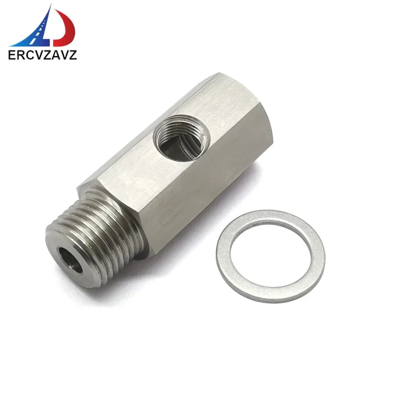 

Stainless steel Oil Pressure Sensor Tee Adapter M16 x 1.5 to 1/8NPT Turbo Supply Feed Line Gauge for Water Temp Sensor Adaptor