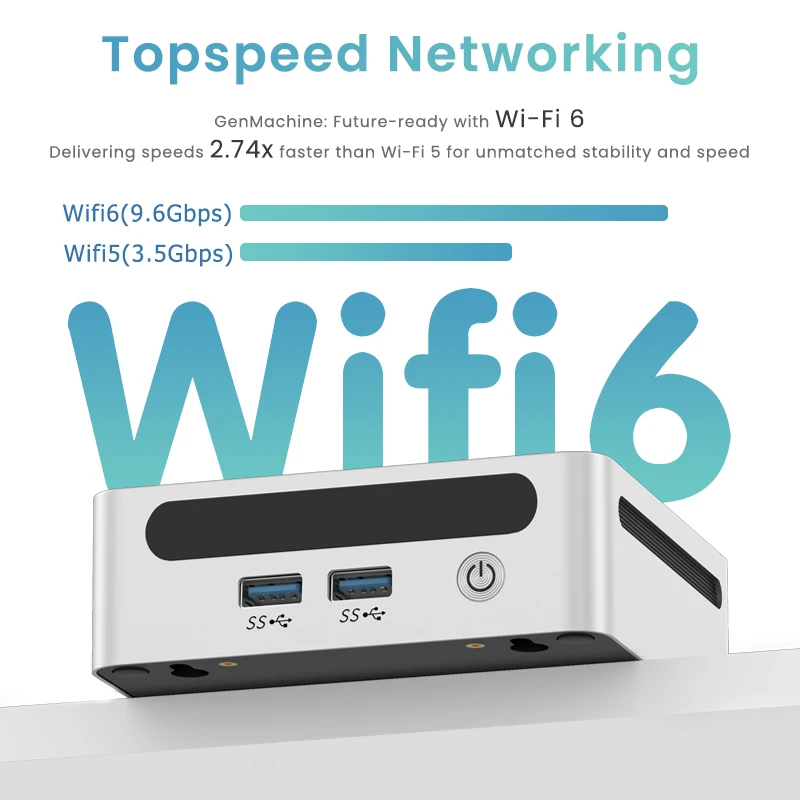 GenMachine Mini PC Ryzen 5500U Windows 11 DDR4 3200MHz WiFi6 لتقوم بها بنفسك كمبيوتر ألعاب Ordenador ألعاب كمبيوتر صغير