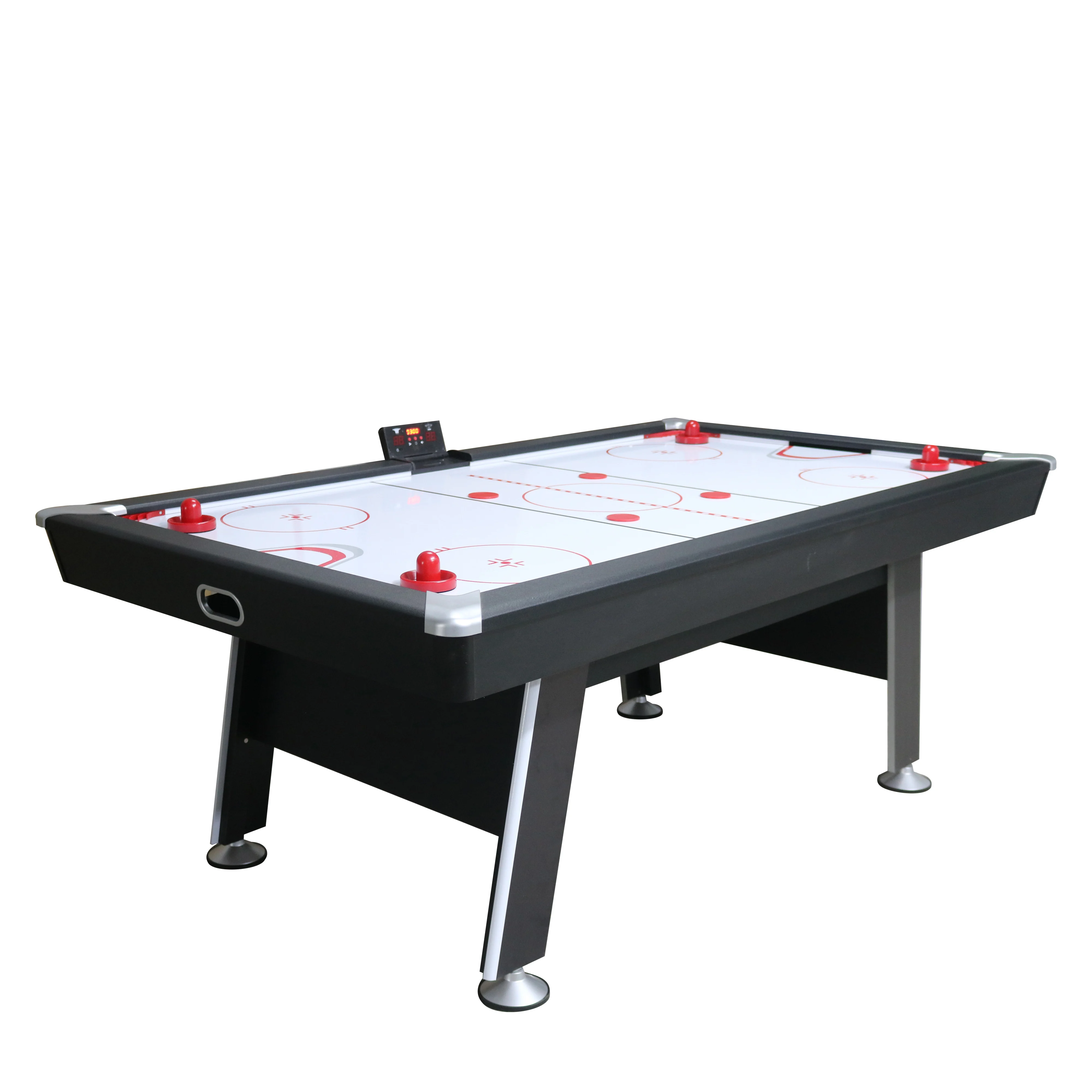 Factory High Quality 7ft Portable Air Hockey Table LED Scoreboard 2 Pucks 2 Pushers for Kids Adults Cushion MDF for Game Room