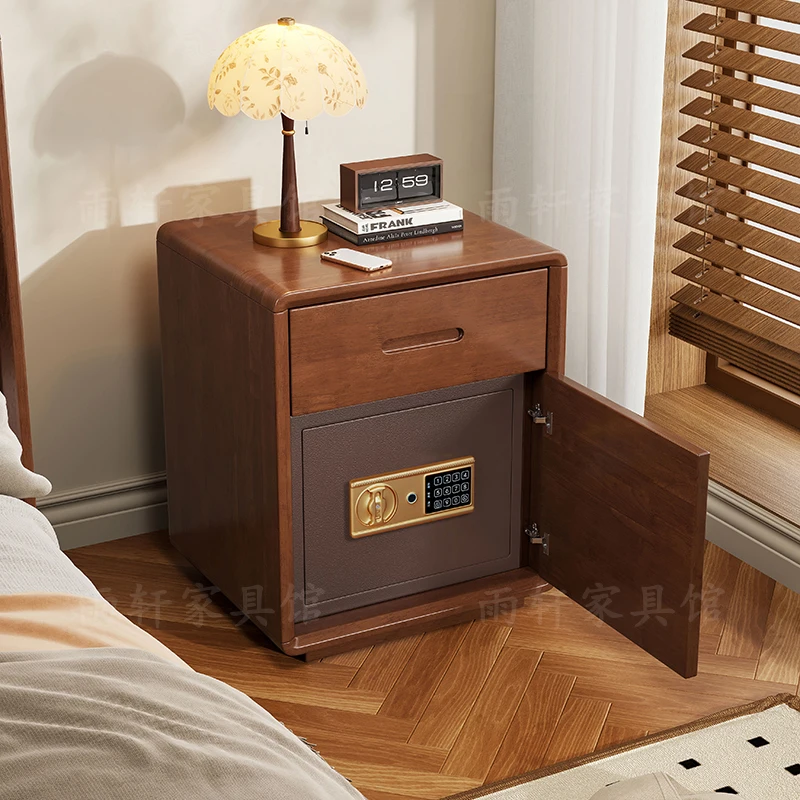 

Drawers Bedroom Nightstand Mobile Cabinets Luxury Storage Bedside Table Organizer Trendy Wood Mesitas De Noche Home Furniture