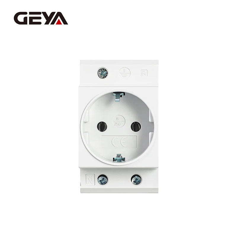 GEYA 16A 220V AC DIN-Schienen-modulare Steckdose – 35 mm, EU/FR/US/BK/IT, industrieller und privater Gebrauch, Netzteil-Adapter-Anschluss – Detail 8