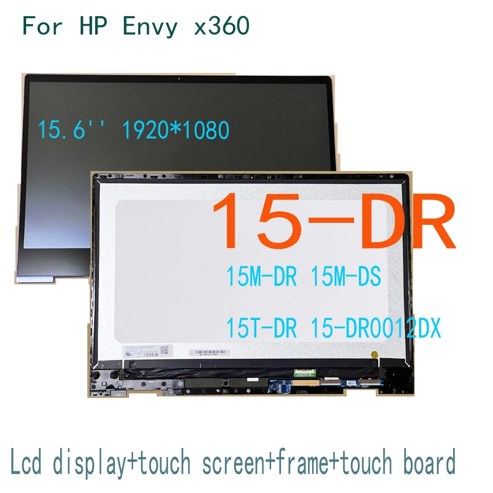 15.6’’ FHD 1920X1080 for HP ENVY X360 15-DR 15M-DR 15T-DR 15-DR0012DX LCD Display Touch Screen Digitizer Glass Panel Assembly