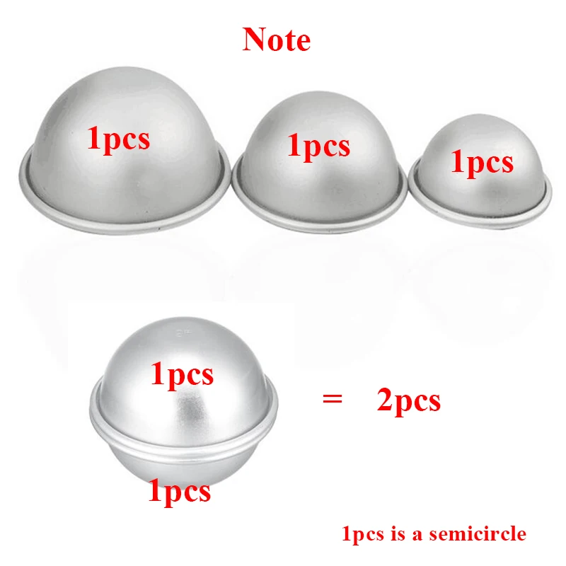 2 шт. новые формы для бомбочек для ванны из алюминиевого сплава Форма для Бомбочки для ванны солевой шарик подарки для рукоделия полукруглая Сфера форма «сделай сам»