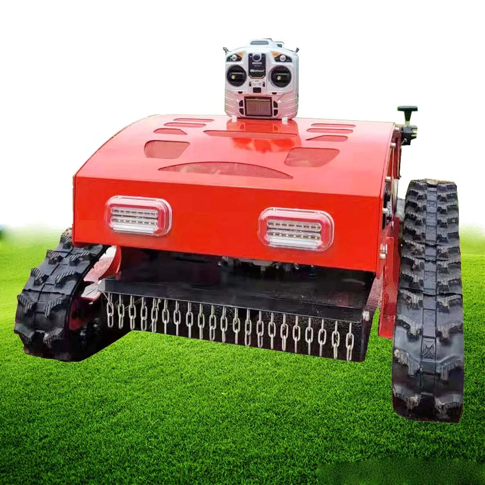 Mini Remote Control Rotary  Turn Lawn Mower Automatic Robot Lawnmower Crawler Grass Cutting Machine Factory Price