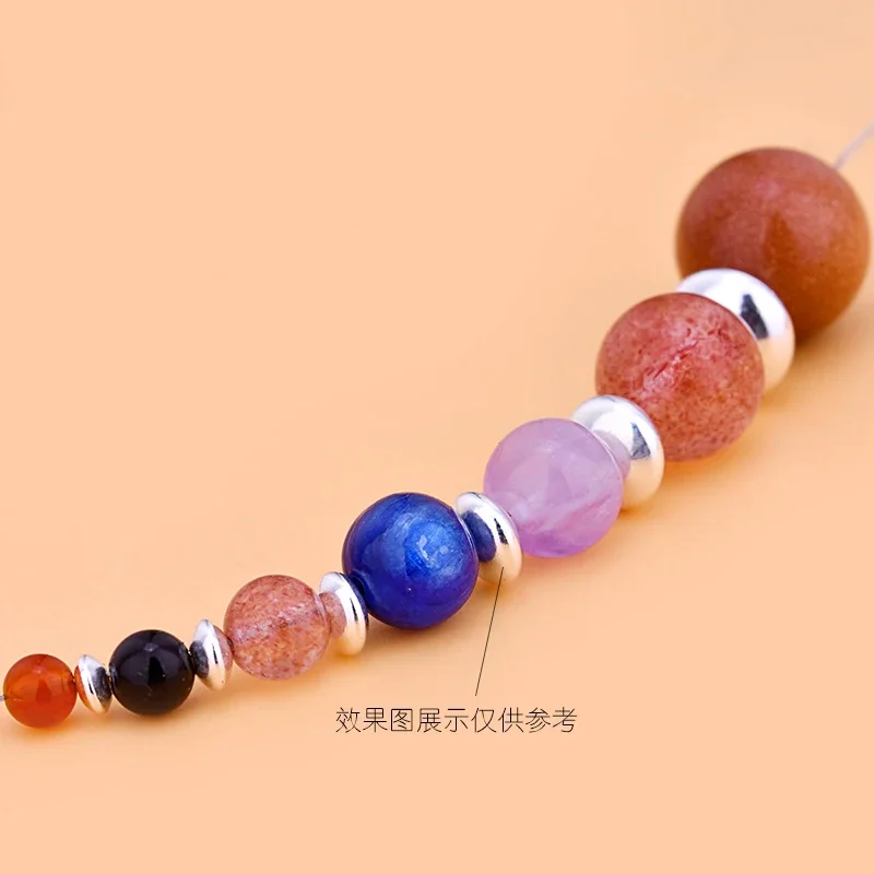 10PCS 925 sterling silver flying saucer bead spacer handmade diy material jewelry accessories