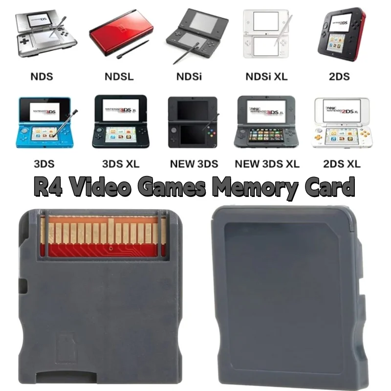 R4 Video Games Memory Card Download By Self 3DS Game Flashcard Adapter Support For NDS MD GB GBC FC PCE SD Card Adapter