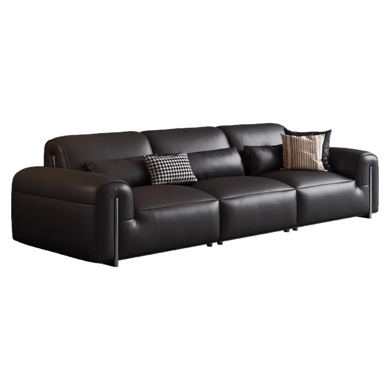 

Italian style, minimalist, sofa, first layer cowhide, villa, living room, high-end