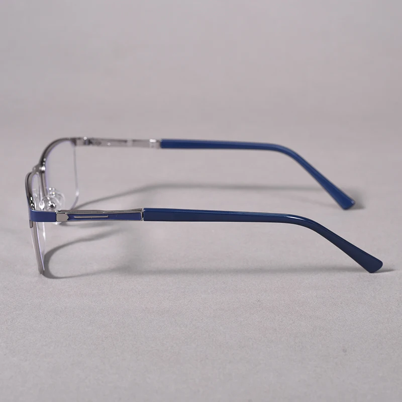 Männer Blau licht blockieren Lesebrille Doppel Farbe Metall Rahmen Computer Leser HD Objektiv Presbyopie Brillen + 125 + 175 + 225 + 275 + 4 – Detail 24