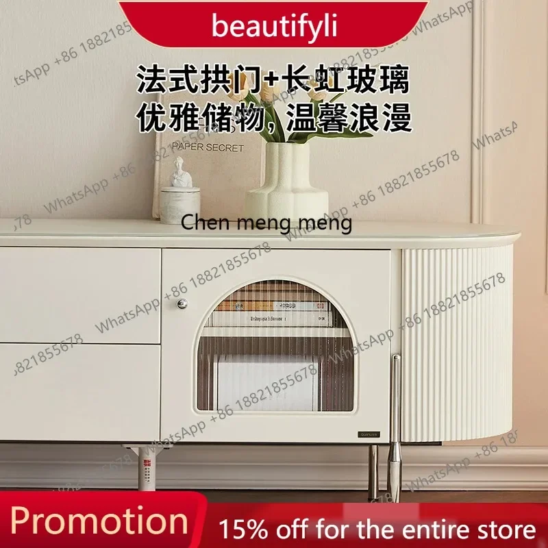 

Тумба под телевизор Q181 «Французский крем», для гостиной, настенная, стеклянная, для хранения, журнальный столик, тумба под ТВ