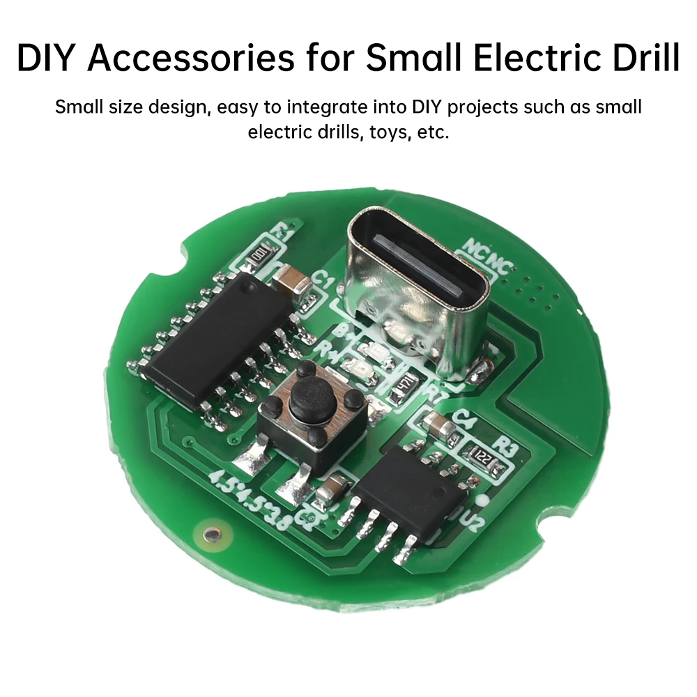 Type C 5-20W DC Small Motor Circuit Board Small Electric Drill DIY Accessories Module DC 3-6V Motor Driver Board