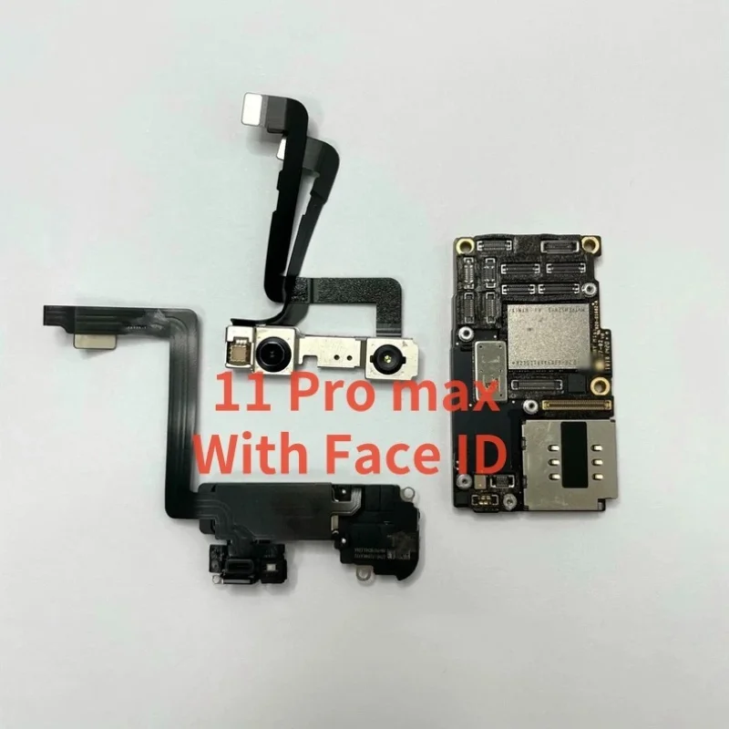 Wokring 100% probado para iPhone 11 y 11 pro y 11 Pro Max placa base con identificación facial lógica desbloqueada IOS placa iCloud limpia gratis A +