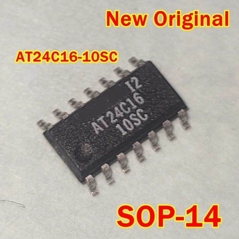 

1pcs to 100pcs AT24C16-10SCT/R AT24C16-10SC SOP-14 New Original 2-Wire Serial EEPROM