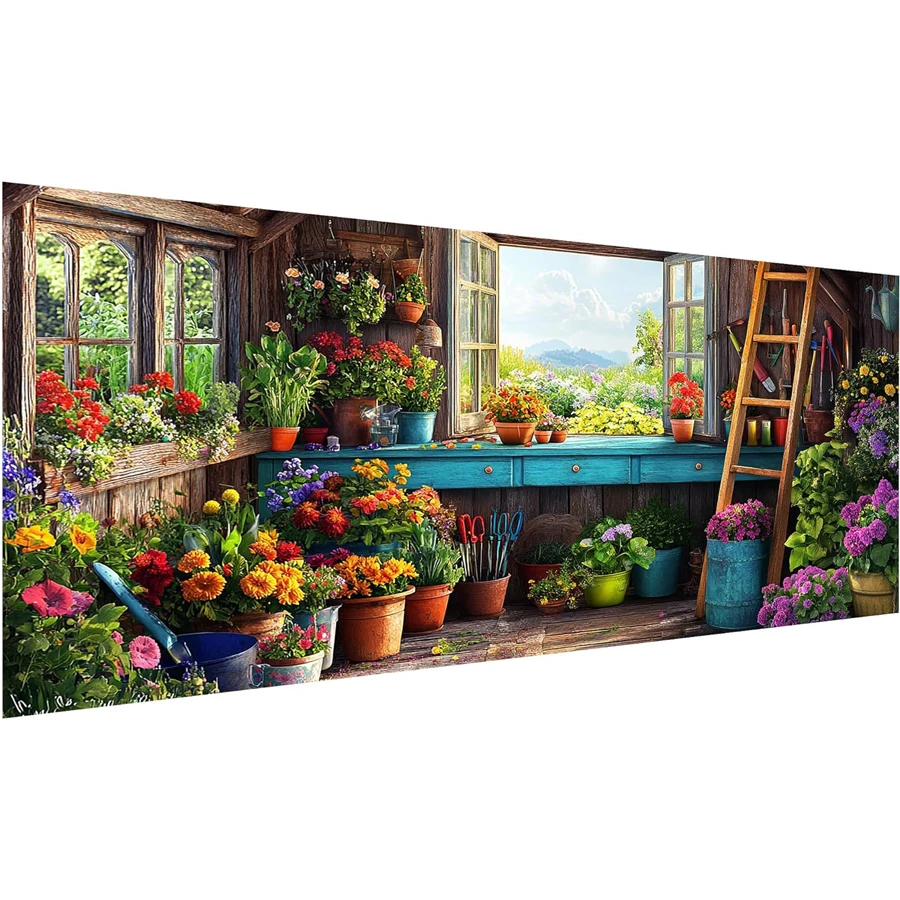 

Garden scenery DIY Diamond Mosaic Horticultural Flowers 5D diamond Painting Suitable for Beginners Embroidery Handmade big decor