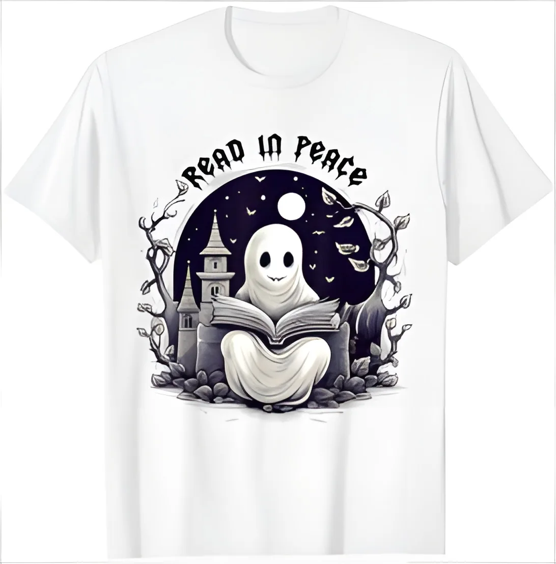 

Halloween Ghost Read In Peace Spooky Season ltsp T-Shirt