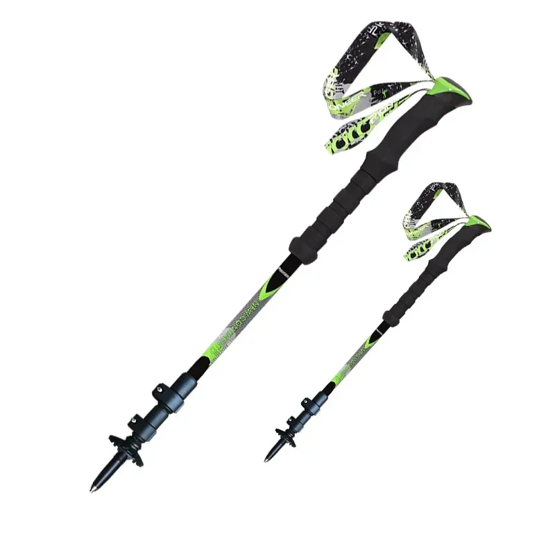 Pioneer Ultralight Folding Climbing Stick Outdoor Carbon Fiber Trekking Poles Retractable Hiking Walking Devices Camping