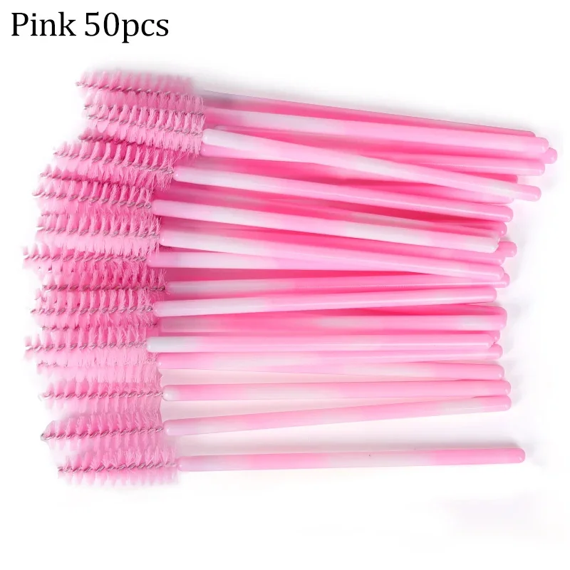 50 stücke Wimpern Pinsel Wiederverwendbare Mascara Wands Applikator Spooler für Falsche Wimpern Verlängerung Frauen Wimpern Kosmetische Liefert