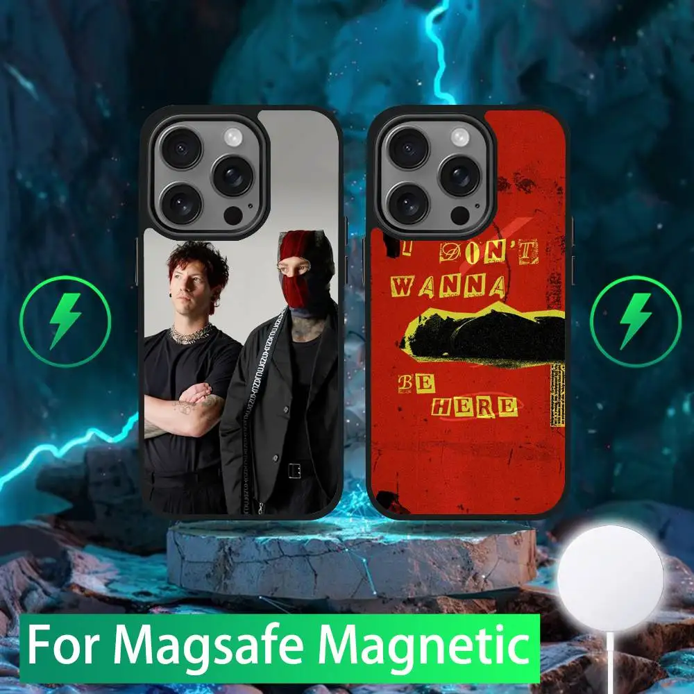 

T-Twenty O-One P-Pilots Phone Case For iPhone 16,15,14,13,12,11,Pro,Max,Plus,Mini,SE New Magsafe Magnetic Wireless Charging