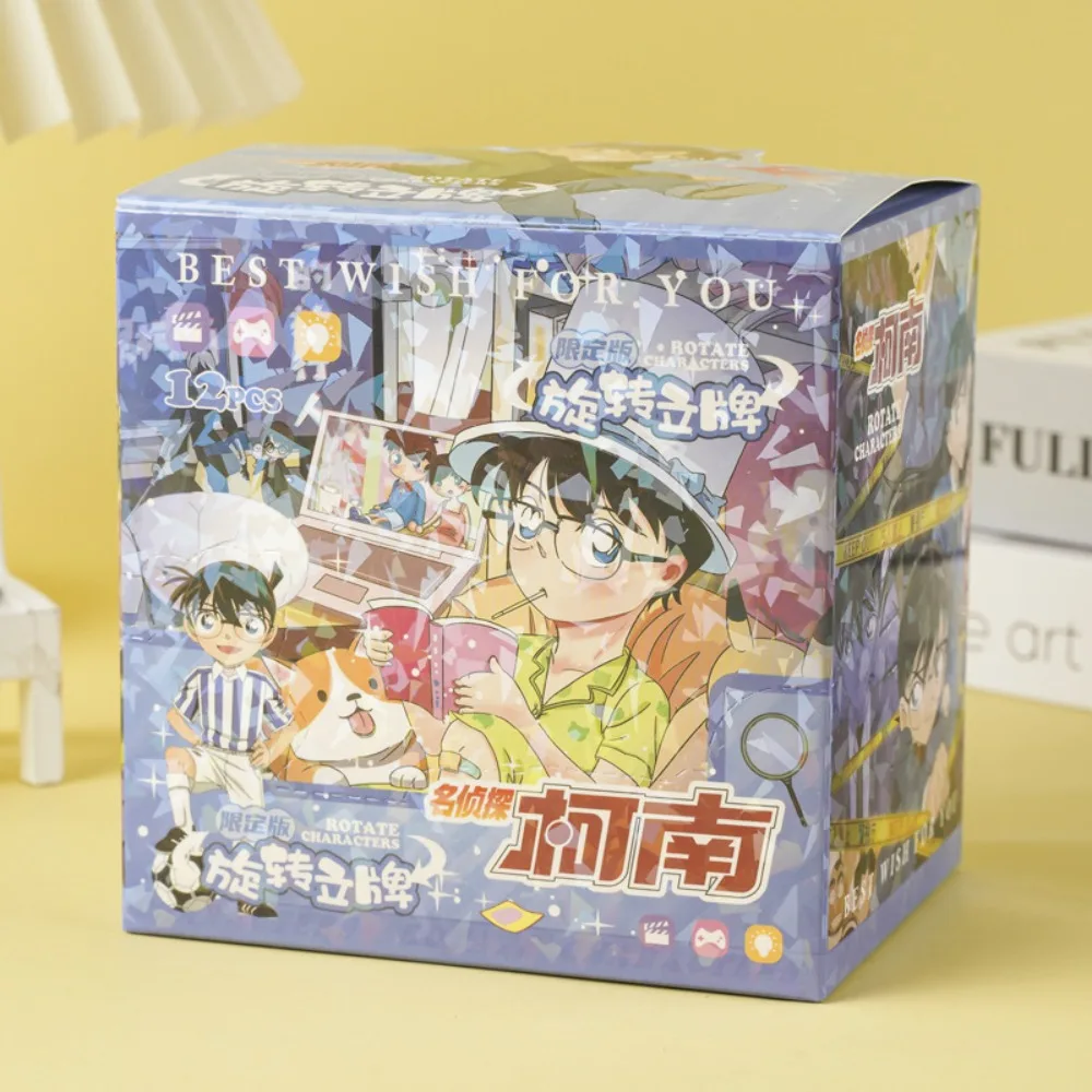 New Cartoon Anime Detective Conan Peripheral Characters Acrylic Rotating Stand Model Desktop Ornament Exquisite Gifts for Kids