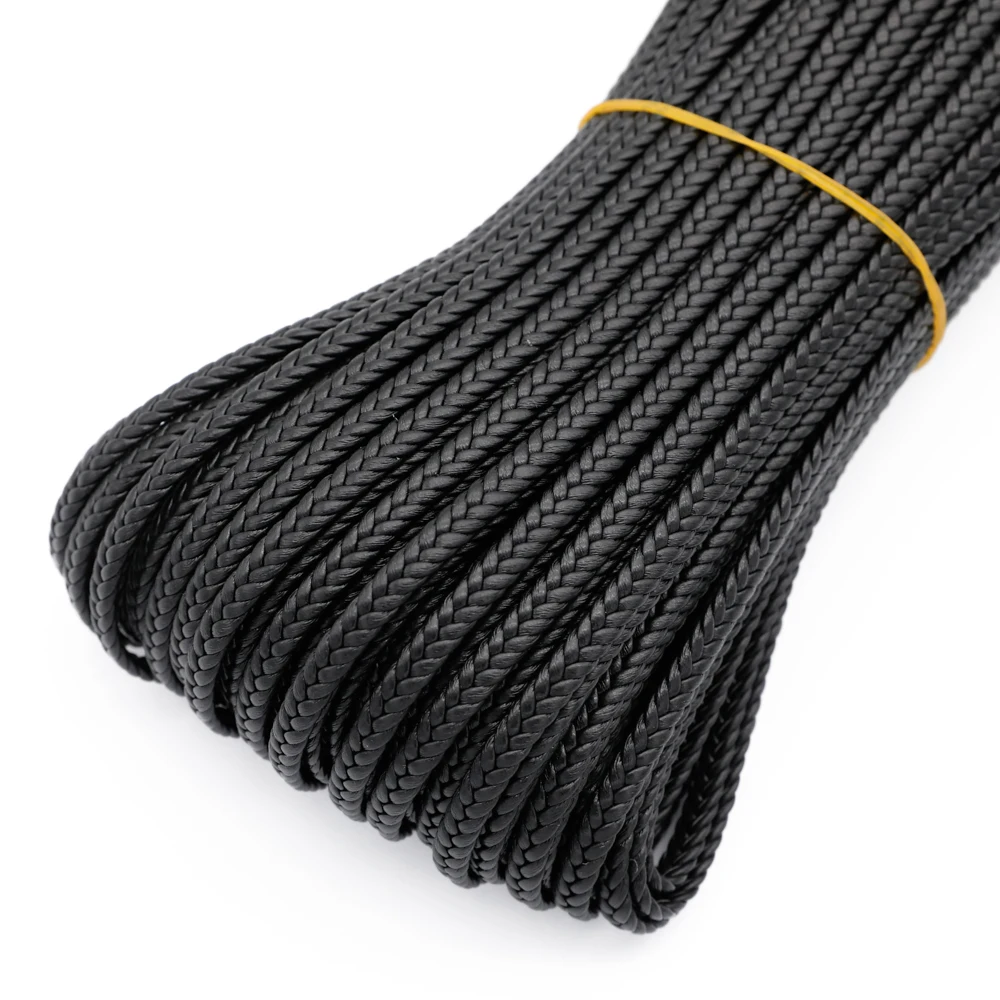 REGELIN 2 Meter 6mm Flaches Geflochtenes Kunstleder-Armband Zubehör PU-Lederband Schnur Seil DIY Halsketten- und Armbandherstellung – Detail 5