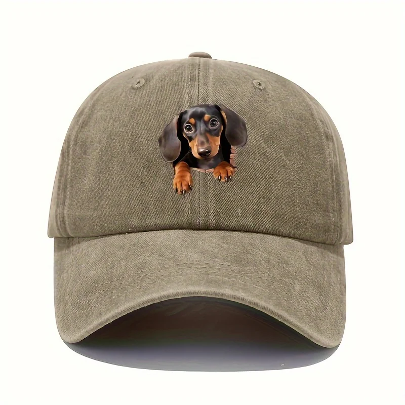 Vintage-Baseballkappe mit Hundemuster im Vintage-Stil, vielseitig und modisch für Männer und Frauen