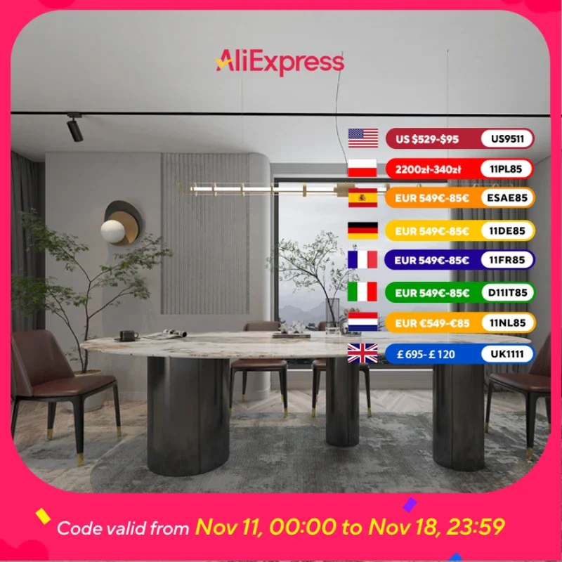 

Event Party Kitchen Table Stand Organizer Study Nordic Oval Luxury Table Restaurant Oval Design Mesas Para Comedor Furniture