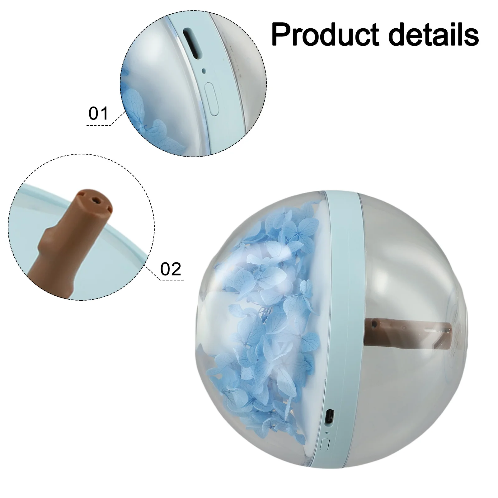 

For Home Air Humidifier Cool Mist Maker For Sleeping 120*120*114MM Air Humidifier Warm White Light Compact Design
