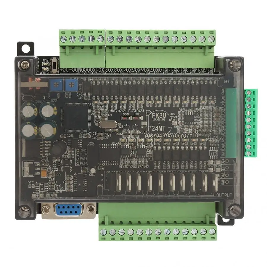 PLC programmable logic controller FX3U 24MT PLC industrial control board 6 Analog Input 32bit MCU 14 Input 10 Transistor Output