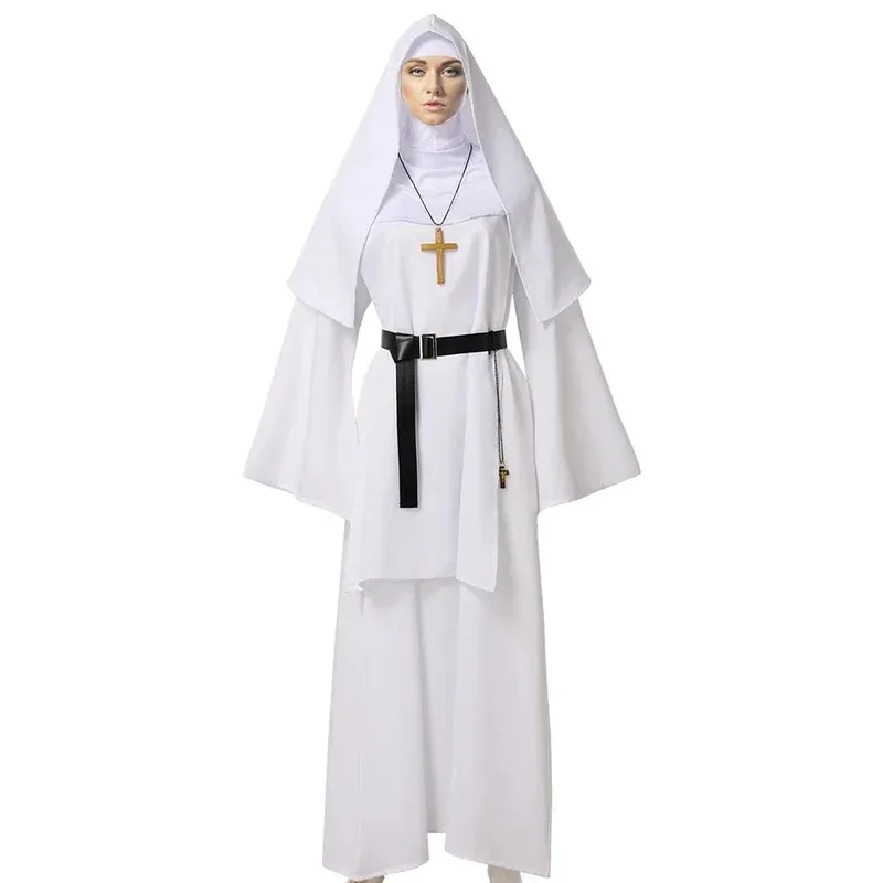 

NewNun Halloween costume for women dress scary cosplay Mary priest dresses5;c,6's.2;b'8,