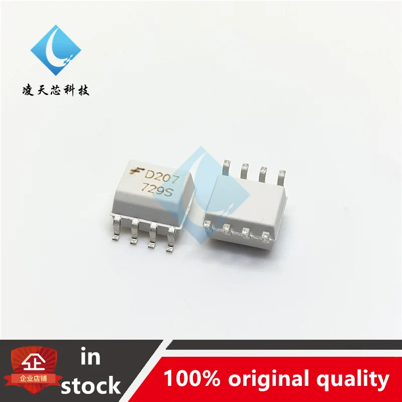 10PCS MOCD207M MOCD207 Screen Printed D207  SOP8 Transistor Output Optocoupler Chip