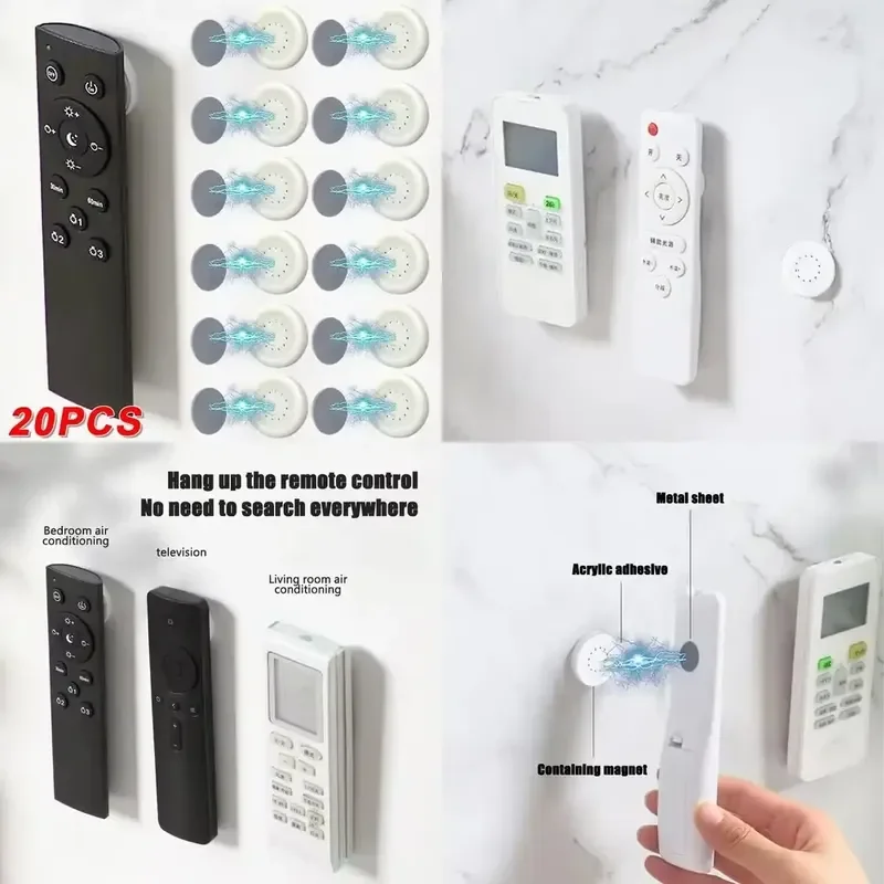 2026 Latest Remote Control Holder Magnet Storage Rack for Refrigerator Wall Mounted Strong Magnetic Hook Lost Organizer