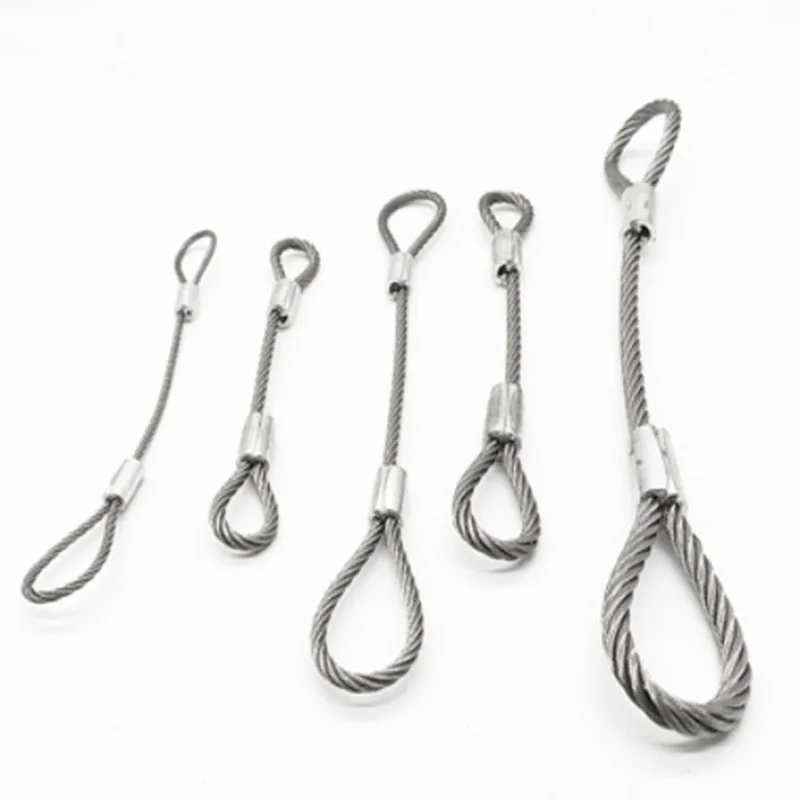 304 Stainless Steel Wire Rope The Two Ends Are Compacted With Aluminum Sleeves Stage Light Hanging Rope Hanging Lamp Safety Rope