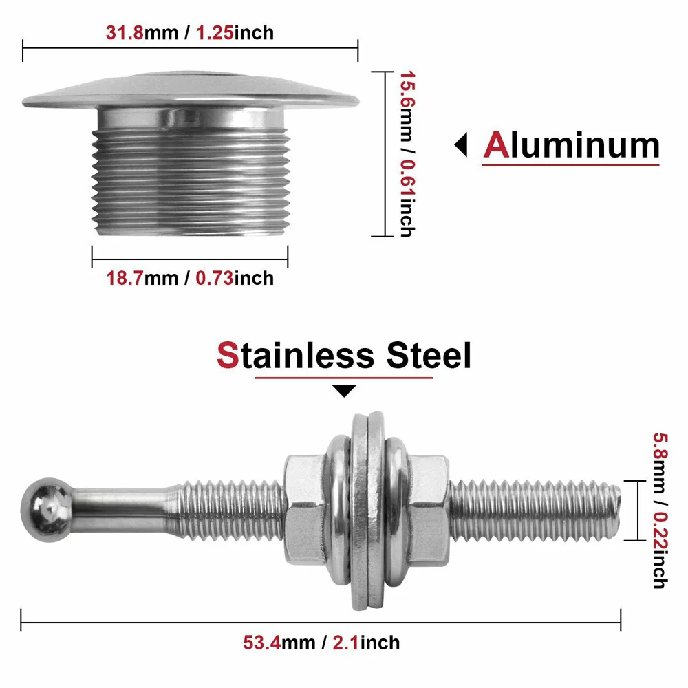 Billet à bouton-poussoir en aluminium pour voiture de course, dégagement rapide, goupille de capot de pare-chocs avant, loquet de verrouillage du moteur, kit de carrosserie, clip universel